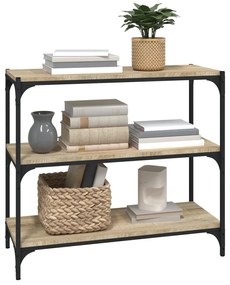vidaXL Βιβλιοθήκη Sonoma Δρυς 80x33x70,5 εκ. Επεξεργ. Ξύλο & Ατσάλι