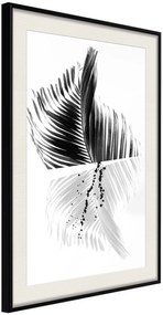 Αφίσα - Abstract Feather - 20x30 - Μαύρο - Με πασπαρτού