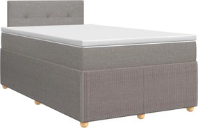 vidaXL Κρεβάτι box spring με στρώμα Taupe 120 x 200 cm Ύφασμα