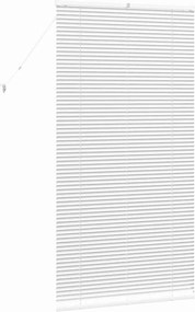 vidaXL Βενετσιάνικες Ρόδες Λευκό 175 x 85 εκ Αλουμίνιο