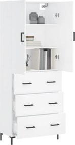 vidaXL Ντουλάπι Λευκό 69,5x34x180 εκ. από Επεξεργασμένο Ξύλο
