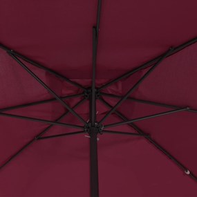 vidaXL Τετράγωνη Ομπρέλα Κήπου 295x245 εκ. Βουργουνδί