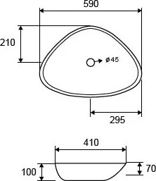 Karag LT 1131 59x41 - Επιτραπέζιος νιπτήρας