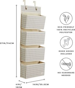 3Sprouts Κρεμαστές θήκες, Gingham beige