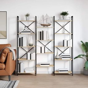 vidaXL Ράφι Βιβλίων 156 x 25 x 167 εκ. Επεξεργασμένο Ξύλο Δρύς Sonoma
