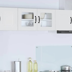vidaXL Κρεμαστό ντουλάπι κουζίνας με ράφι Υψηλής γυαλάδας λευκό