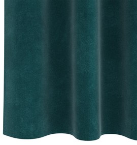 vidaXL Curtains blackout  με κορδέλα 2 τεμ Σκούρο Πράσινο Βελούδο