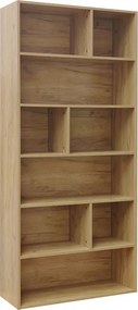 Βιβλιοθήκη Evergin pakoworld mdf σε oak απόχρωση 80x30x180εκ
