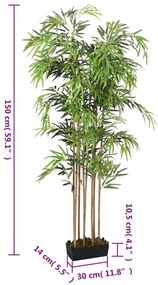 vidaXL Δέντρο Μπαμπού Τεχνητό 1095 Κλαδιά Πράσινο 150 εκ.