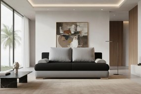 Καναπές - κρεβάτι Ribod-Γκρι - Μαύρο