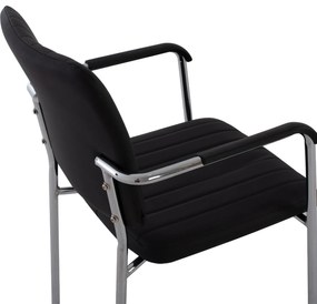 ΚΑΡΕΚΛΑ QUESTA ΜΕ ΜΠΡΑΤΣΑ HM1070.01 ΜΑΥΡΗ 56,5x59x85 cm - 0520534 - HM1070.01