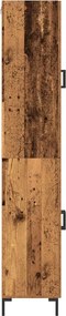 vidaXL Highboard 2 pcs Παλαιό ξύλο 69,5 x 34 x 180 εκ.