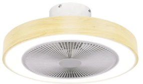 ESTIA ΑΝΕΜΙΣΤΗΡΑΣ ΟΡΟΦΗΣ HALO FLOW 50cm 15w ΜΕ CCT LED ΦΩΤΙΣΜΟ 45W & ΤΗΛΕΧΕΙΡΙΣΤΗΡΙΟ ΟΨΗ ΞΥΛΟΥ