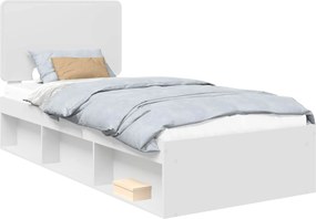 vidaXL Σκελετός Κρεβατιού Λευκό 90 x 200 cm Στερεά ξυλεία πεύκου
