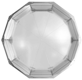 vidaXL Γλάστρα Ασημί 90 x 90 x 35 εκ Επικαλυμμένος Χάλυβας