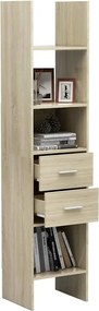 vidaXL Βιβλιοθήκη Χρώμα Sonoma Δρυς 40 x 35 x 180 εκ. από Επεξ. Ξύλο