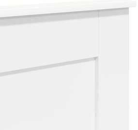 vidaXL Κεφαλάρι με κεφαλάρι Λευκό 180 cm Επεξεργασμένο ξύλο