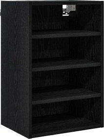 vidaXL Κρεμαστό ντουλάπι με ράφι Μαύρη δρυς 40 x 29,5 x 60 εκ.