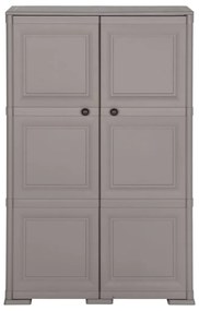 vidaXL Πλαστικό Ντουλάπι Γκρι 79 x 43 x 125 εκ. με Σχέδιο Ξύλου