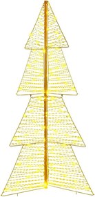 vidaXL Χριστουγεννιάτικο Δέντρο με 160 LED Θερμό λευκό 150 cm PET