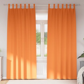 vidaXL Κουρτίνες 2 pcs Φωτεινό Πορτοκάλι 245 x 140 εκ. Πολυεστέρας