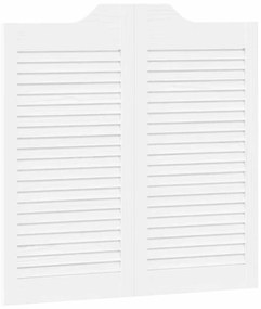 Ανοιγόμενες πόρτες Louvred Design 2 ζευγών Λευκό 80x80 cm 4107137