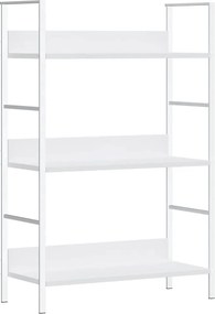 vidaXL Ραφιέρα 3 Επιπέδων Λευκή 60x27,6x90,5 εκ. Επεξεργασμένο Ξύλο