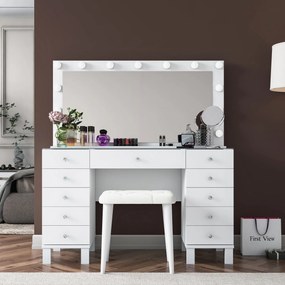 Τουαλέτα Μακιγιάζ Λευκό CAAFO 120x40x133.6
