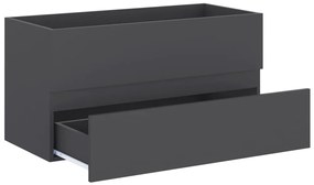 vidaXL Ντουλάπι Νιπτήρα Γκρι 90 x 38,5 x 45 εκ. από Μοριοσανίδα