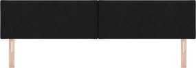 vidaXL LED κεφαλάρι Μαύρο 200 cm ύφασμα