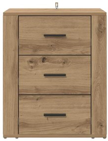 vidaXL Κομοδίνο artisan δρυς 50 x 36 x 60 εκ Επεξεργασμένο ξύλο