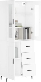 vidaXL Ντουλάπι Λευκό 69,5x34x180 εκ. από Επεξεργασμένο Ξύλο