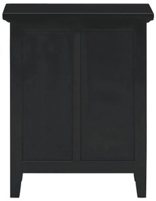 vidaXL Κομοδίνο Μαύρο 60x30x75 εκ. από Μασίφ Ξύλο Μαόνι