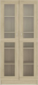 vidaXL Βιτρίνα Χρώμα Sonoma Δρυς 82,5 x 30,5 x 185 εκ. Επεξ. Ξύλο