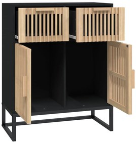 vidaXL Συρταριέρα Μαύρη 60 x 30 x 75 εκ. από Επεξεργασμένο Ξύλο
