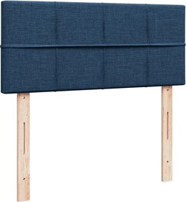 vidaXL Κρεβάτι Boxspring με Στρώμα Μπλε 120x200 εκ. Υφασμάτινο