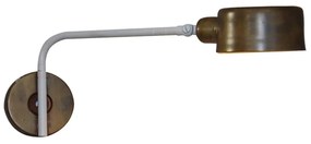 Φωτιστικό Τοίχου - Απλίκα HL-3535-1 77-3862 Roy Old Bronze &amp; White  Homelighting Μέταλλο