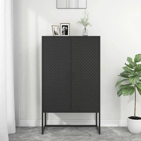 vidaXL Ντουλάπι Μαύρο 80 x 35 x 135 εκ. από Ατσάλι
