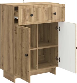 vidaXL Πλαϊνό γραφείο Artisan Δρυς 66 x 34,5 x 90 εκ