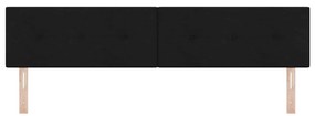 vidaXL LED Κεφαλάρι με φώτα λωρίδας LED Μαύρο 200 cm ύφασμα