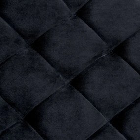 vidaXL Πάγκος Μαύρος 97 εκ. από Βελούδινο Ύφασμα και Ανοξείδωτο Ατσάλι