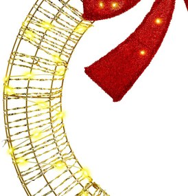 vidaXL Στεφάνι με 80 LED Θερμό λευκό 91 x 91 x 9 εκ PET