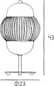 Επιτραπέζιο Φωτιστικό Shahin Table Ø23cm Χρυσό και Οπάλ
