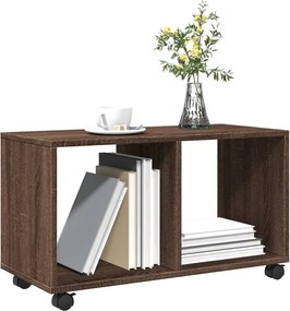 vidaXL Ντουλάπι Τροχήλατο Καφέ Δρυς 72x33x42,5 εκ. από Επεξ. Ξύλο