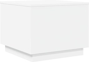 vidaXL Τραπεζάκι Σαλονιού με LED Λευκό 50 x 50 x 40 εκ.