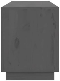 Έπιπλο Τηλεόρασης Γκρι 176x37x47,5 εκ. από Μασίφ Ξύλο Πεύκου - Γκρι