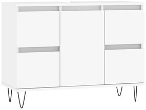vidaXL Ντουλάπι Μπάνιου Λευκό 80 x 33 x 60 εκ. Επεξεργασμένο Ξύλο