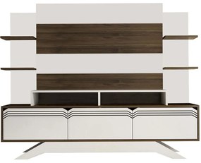 Σύνθεση Τηλεόρασης Delpi 875ZNA3027 180x29,5x148,6cm Walnut-White
