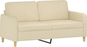 vidaXL Καναπές Διθέσιος Κρεμ 140 εκ. Υφασμάτινος