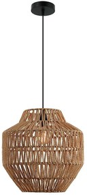 Φωτιστικό Οροφής 20236 1xE27 Max 40W Με Σχοινί Brown Rope, Metal